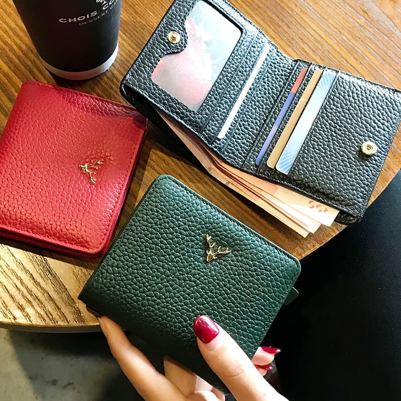 コンパクト 財布 牛革製カードがたくさん入る小さな財布