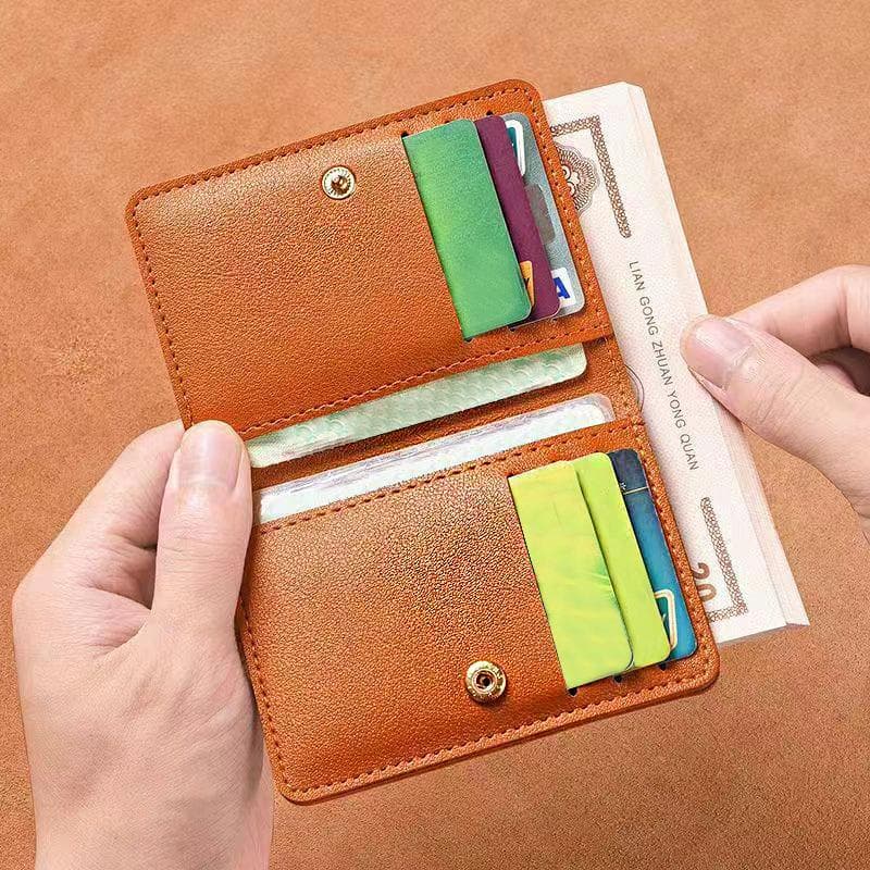 コンパクト 財布 シンプル牛革スリム財布