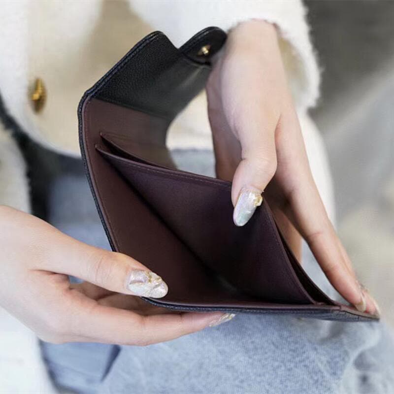 コンパクト 財布 三つ折り キルティング模様 三つ折りコンパクト財布